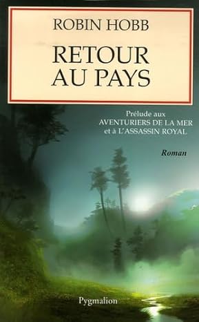Couverture du roman 'Retour au Pays', illustrant un univers ancien avec des cités splendides et une protagoniste courageuse en exil, mêlant aventure et mystère dans un désert envoûtant.