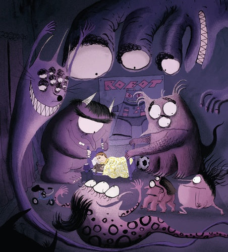 Illustration engageante présentant des conseils du livre 'Comment ratatiner les cauchemards' par AU BORD DES CONTINENTS pour vaincre les cauchemars.