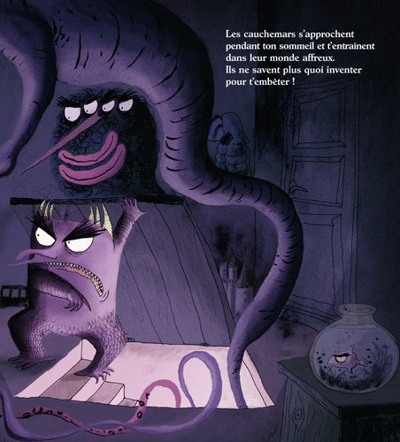 Image inspirante des récits du livre 'Comment ratatiner les cauchemards' de AU BORD DES CONTINENTS, transformant les peurs nocturnes en rires.