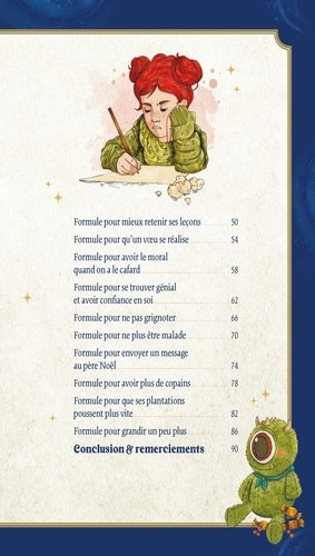 Pages illustrées du livre "Mes petites formules magiques" de AU BORD DES CONTINENTS, avec des formules enchantées pour transformer ta réalité.