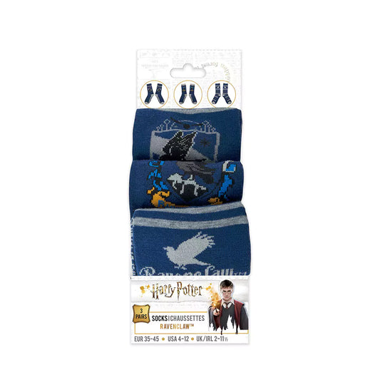 Design élégant des chaussettes Serdaigle - Lot de 3 paires - Du 35 au 45 - Harry Potter, alliant confort et style pour tous les fans.
