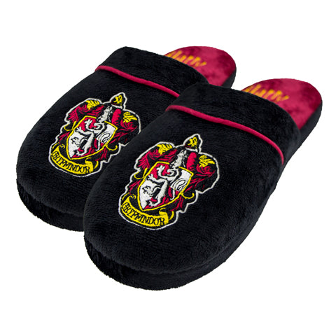 Pantoufles Gryffondor taille M/L - Harry Potter, avec écusson brodé, idéales pour afficher votre fierté Gryffondor.