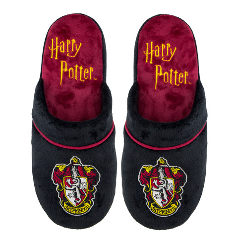 Pantoufles Gryffondor taille S/M - Harry Potter, chaussons confortables avec écusson brodé, parfaits pour les fans de la saga magique.