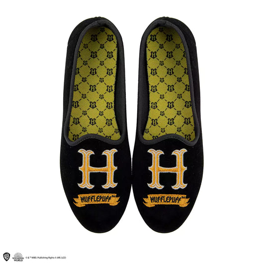 Chaussons deluxe Poufsouffle taille 39-40 - Harry Potter, chaussons confortables avec design inspiré de la maison Poufsouffle, idéaux pour les fans de la saga.