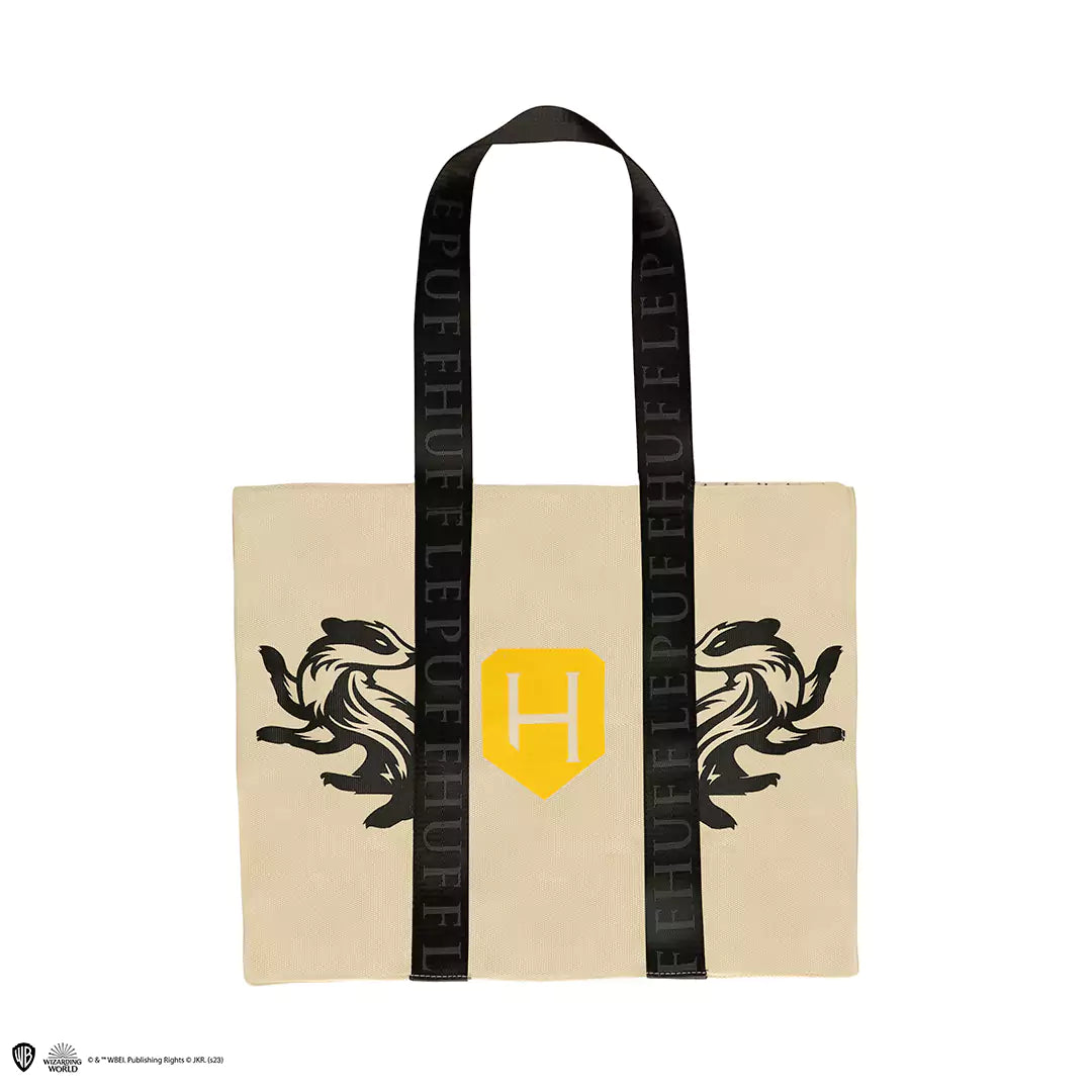 Tote Bag Deluxe Poufsouffle - Harry Potter, élégant et fonctionnel, parfait pour transporter vos essentiels magiques.
