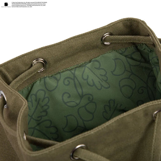 Sac à dos Hobbiton - Le Seigneur des Anneaux : Vue de face montrant le design inspiré de Tolkien, parfait pour les fans de fantasy.