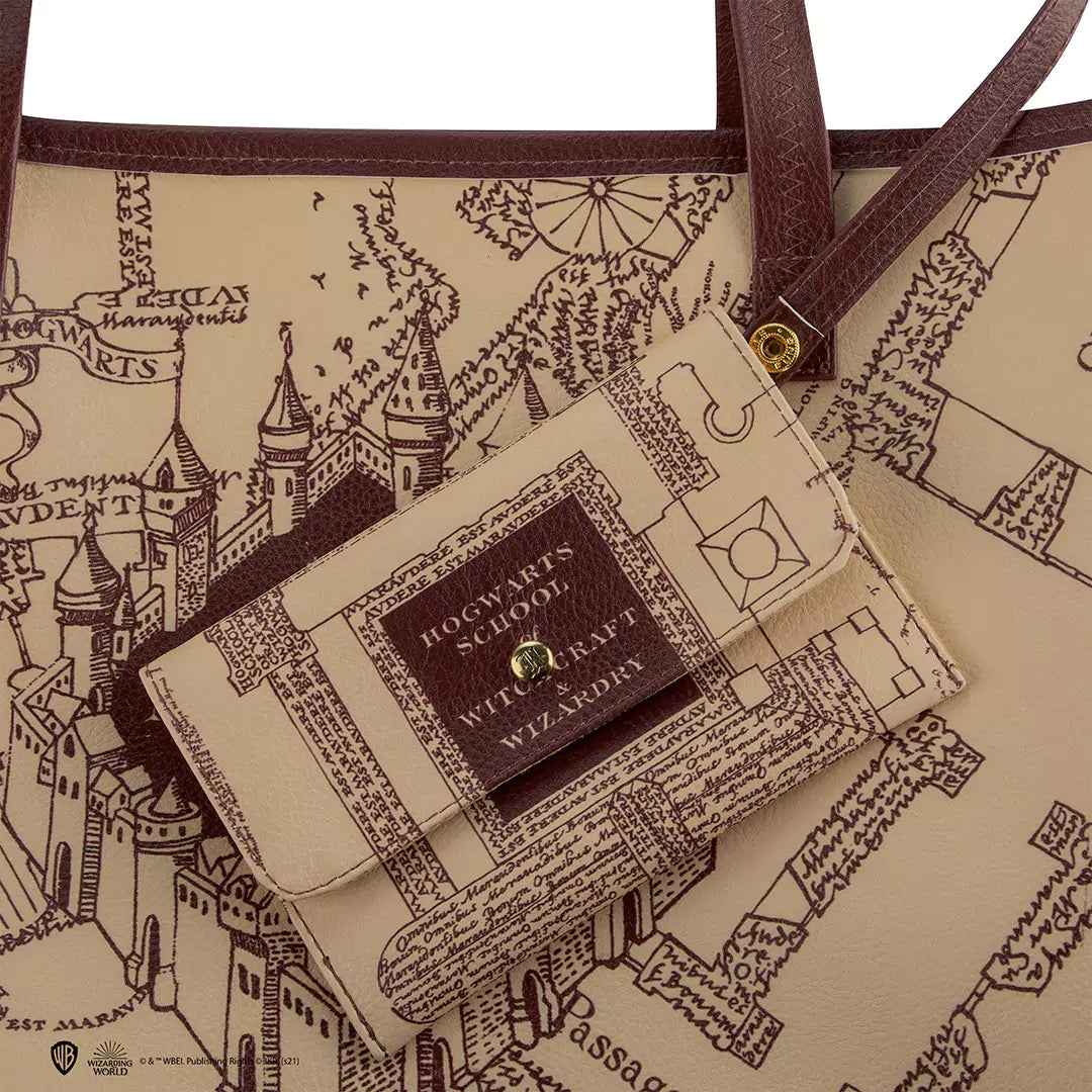 Sac cabas Carte du Maraudeur - Harry Potter, un accessoire tendance inspiré de l'univers magique, parfait pour les fans.