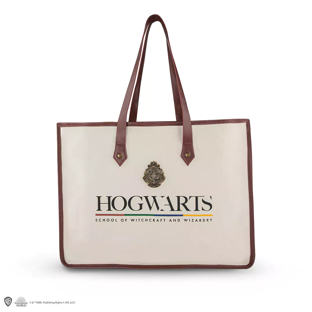 Sac cabas Poudlard en coton - Harry Potter, un accessoire magique et pratique inspiré de l'univers de Poudlard, parfait pour les fans de sorcellerie.