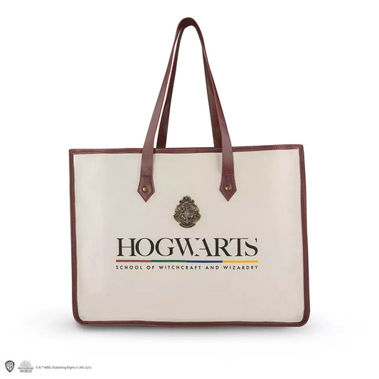 Sac cabas Poudlard en coton - Harry Potter, un accessoire magique et pratique inspiré de l'univers de Poudlard, parfait pour les fans de sorcellerie.