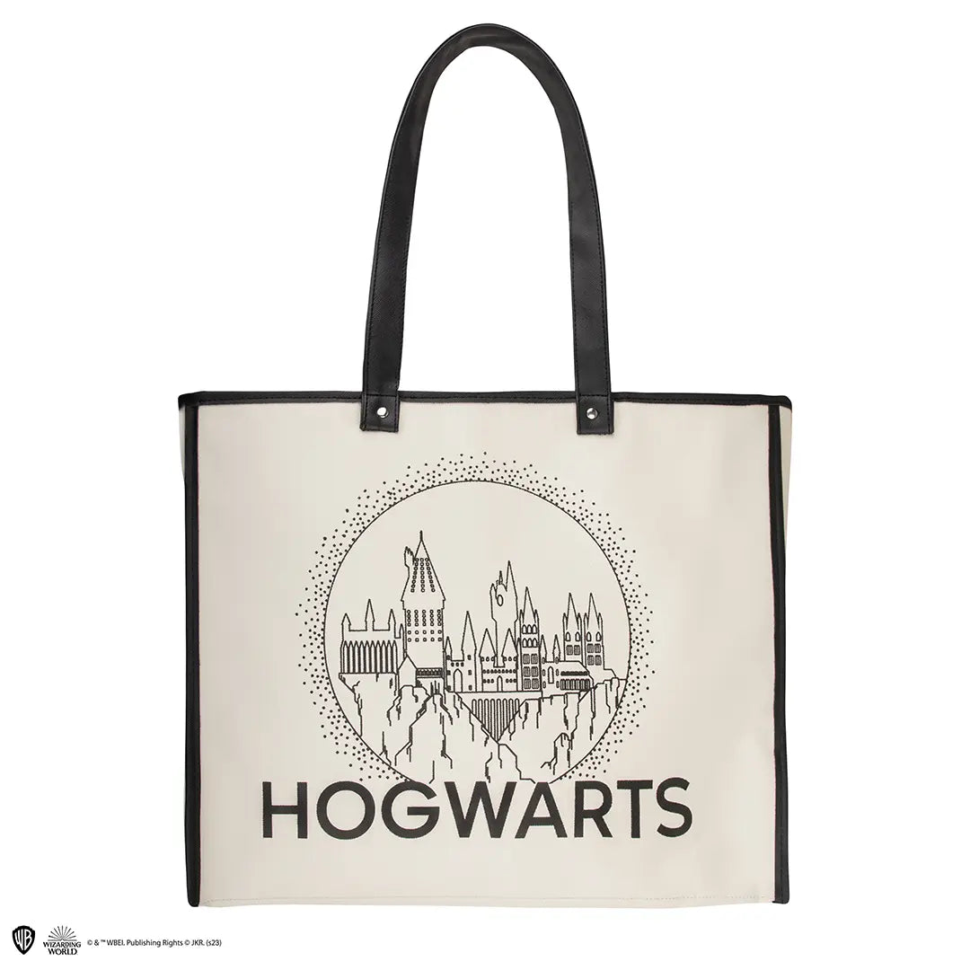 Sac cabas Château de Poudlard de Harry Potter affichant son design inspiré du célèbre château, parfait pour les fans de la saga.