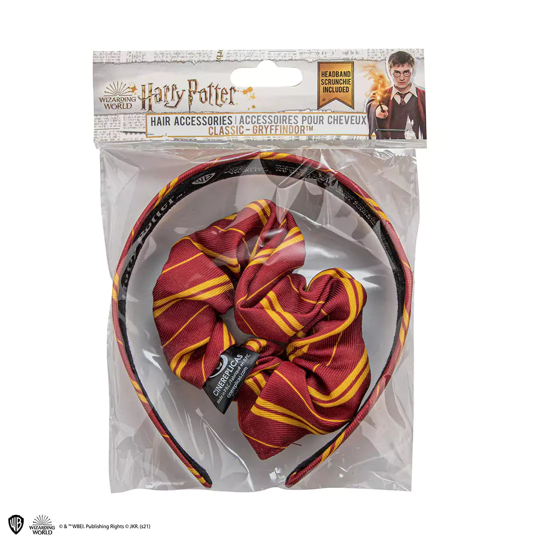 Accessoires pour cheveux Gryffondor - Classique - set de 2 : chouchou stylé aux motifs Gryffondor, idéal pour un look décontracté mais chic.