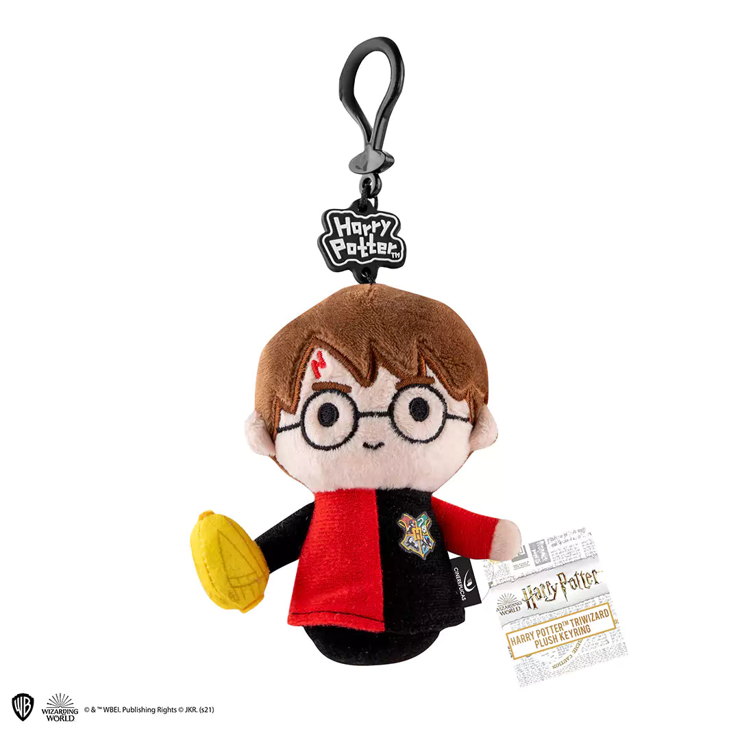 Porte-clés peluche Harry Potter coupe des trois sorciers - un accessoire mignon et magique pour les fans de la saga.