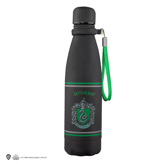 Bouteille Serpentard 500ml - Harry Potter en acier inoxydable avec l'emblème de la Maison sur fond élégant