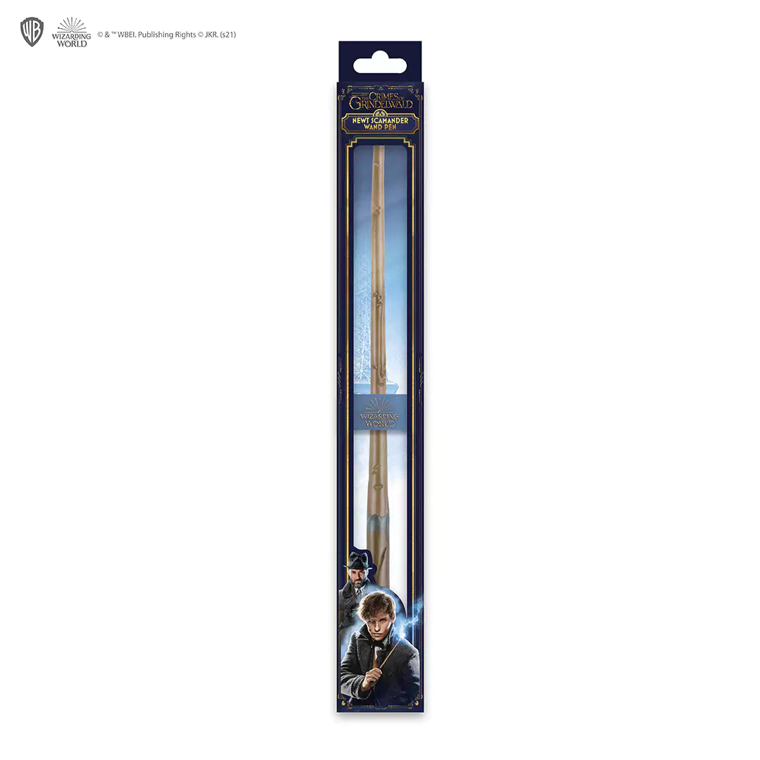 Détail du stylo baguette Norbert Dragonneau, montrant la conception authentique et les dimensions de 34,5 cm, idéal pour les fans de Harry Potter.