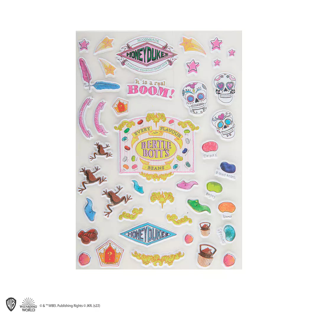 Collection de stickers en mousse Honeydukes - Harry Potter, parfaits pour scrapbooking et décoration, séduisant pour tous les fans de la saga.