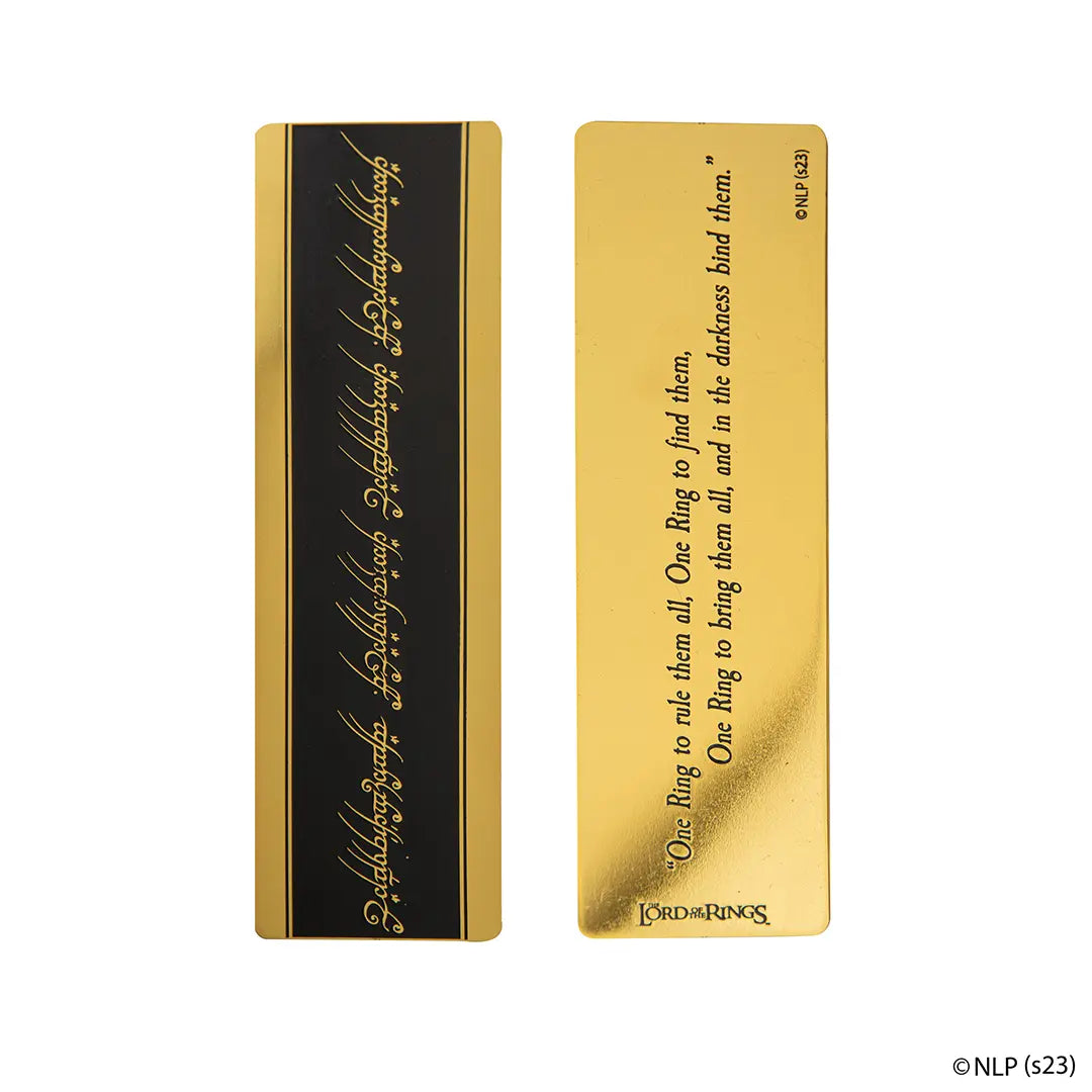 Marque-page métal - Anneau Unique - Le Seigneur des Anneaux, un design élégant inspiré par J.R.R. Tolkien.