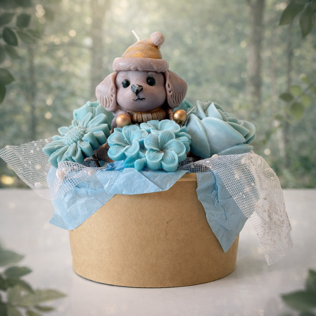 Coffret Floral Parfumé – Les Étincelles de Noëmie, une œuvre d'art sensorielle offrant une expérience unique de fragrances envoûtantes et un design élégant.