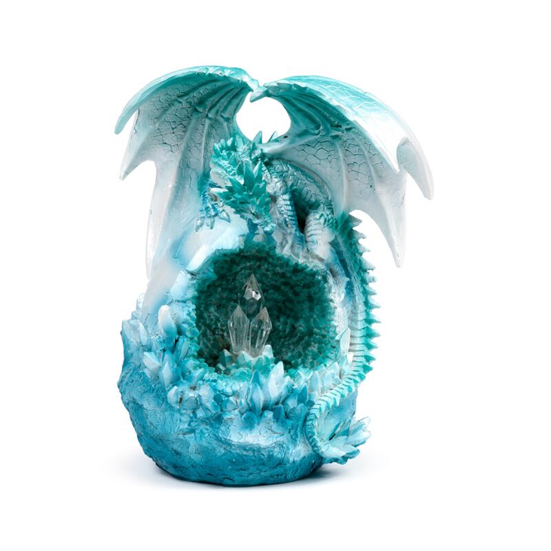 Dragon de Glace sur son oeuf LED - Dragons Elémentaires