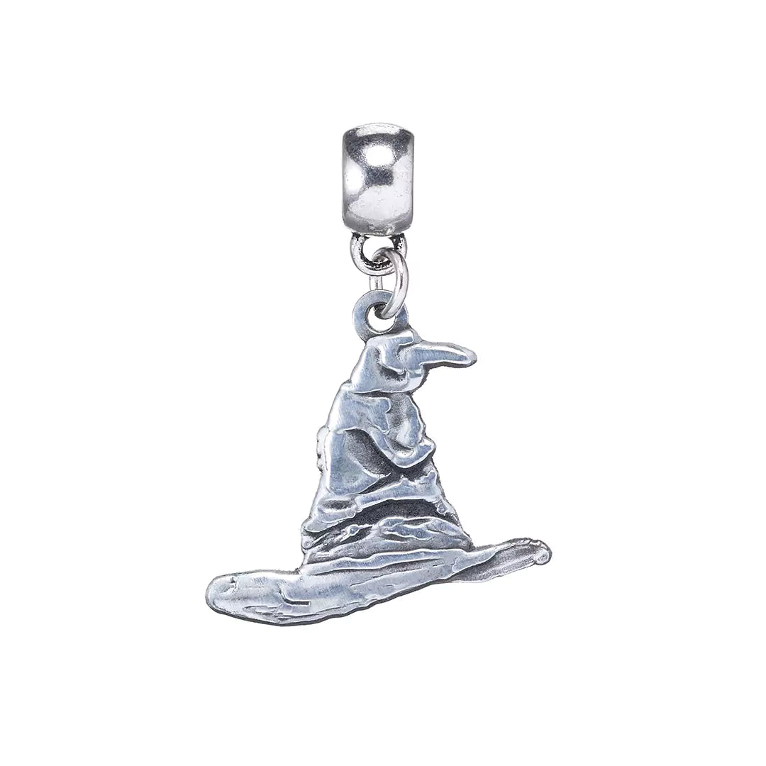 Pendentif Charm Choixpeau en plaqué argent, symbole magique pour les fans d'Harry Potter, ajout élégant à votre collection de bijoux.