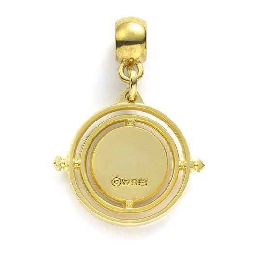 Zoom sur le Pendentif Charm Retourneur de temps immobile, pièce précieuse de 2,5 cm x 2,5 cm, idéale pour les colliers et bracelets de la collection Harry Potter.