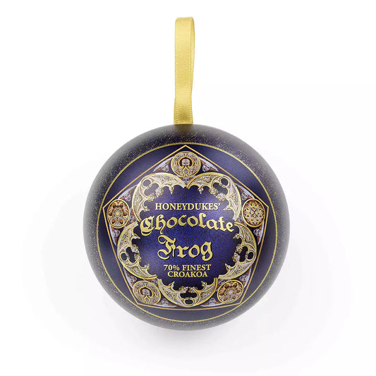 Boule de Noël Chocogrenouille - Pin’s - Harry Potter, un pin's coloré et captivant représentant la célèbre Chocogrenouille, parfait pour les fans de l'univers magique.