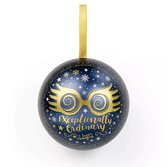 Collier Boule de Noël Luna Lovegood - Un bijou enchanté inspiré du monde de Harry Potter, capturant l'essence de Luna Lovegood avec élégance et charme.
