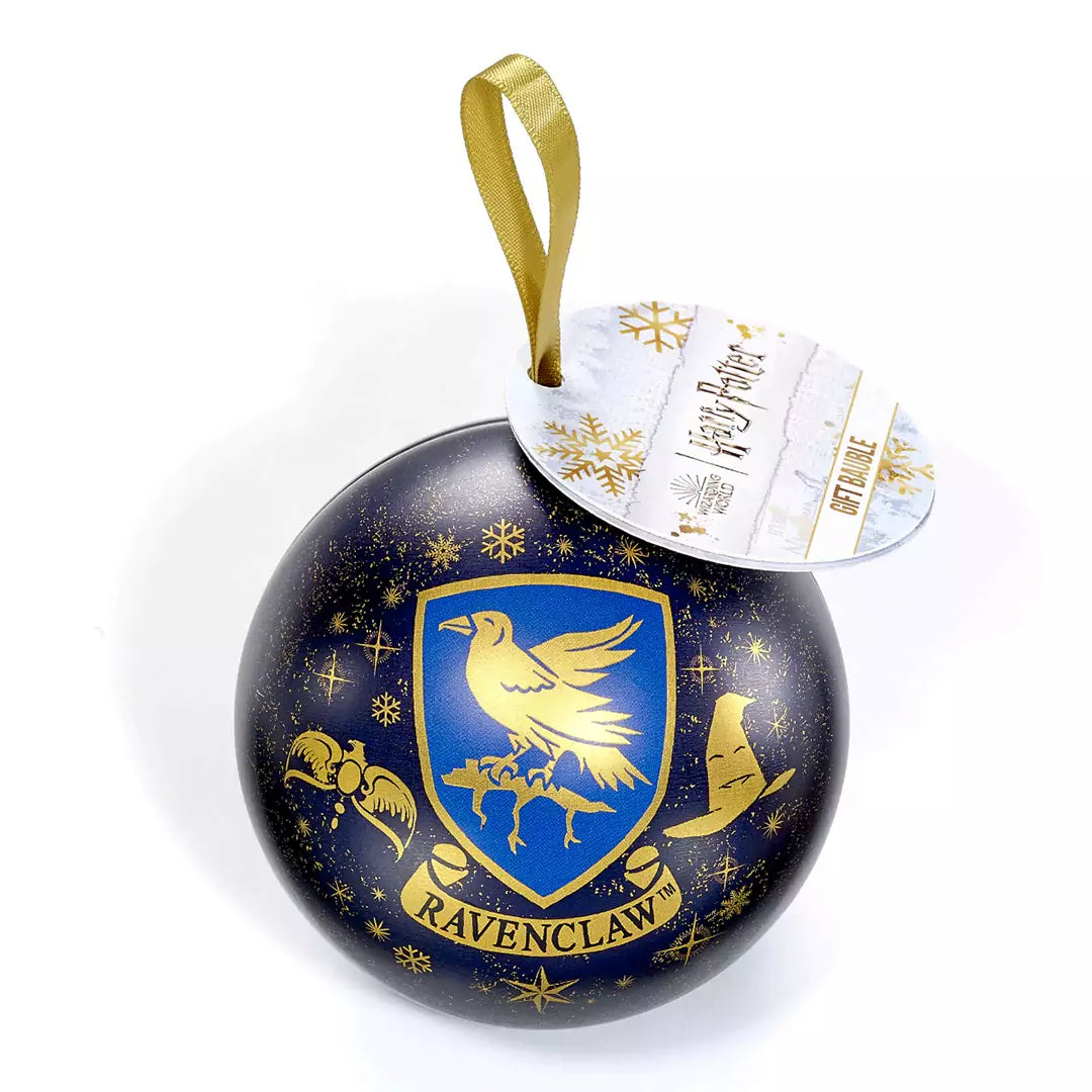 Boule de Noël Serdaigle et Collier - Harry Potter, un objet décoratif raffiné avec le blason de Serdaigle, parfait pour les fans de la saga et pour décorer votre sapin de Noël.