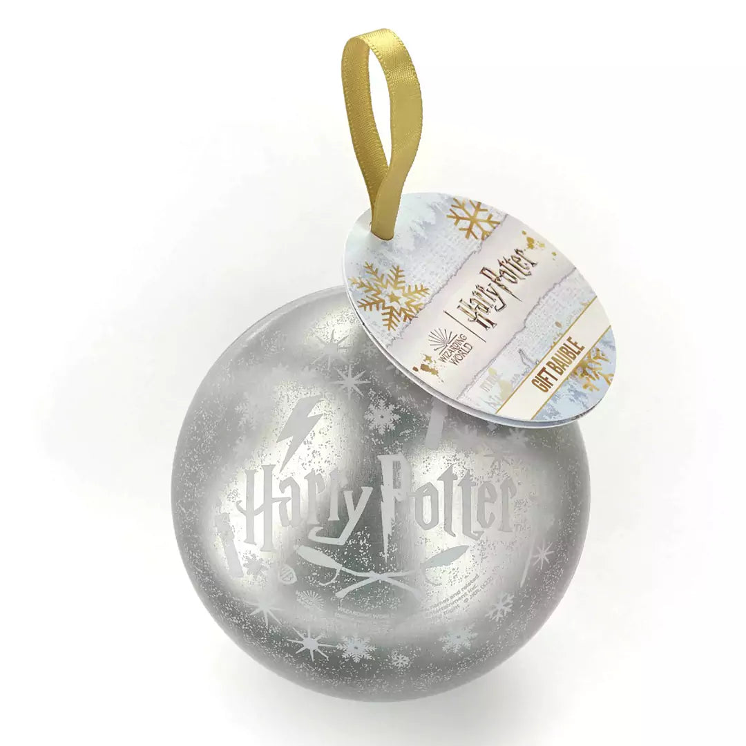 Boule de Noël Poufsouffle et Collier - Harry Potter : Ensemble magique comprenant une boule de Noël en verre et un collier élégant à l'effigie de Poufsouffle.