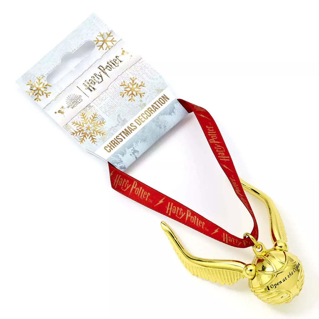 Détails de la décoration de Noël Vif d’or - Harry Potter, symbole de vitesse et de légèreté, parfaite pour les fans de Quidditch et les décorations festives.