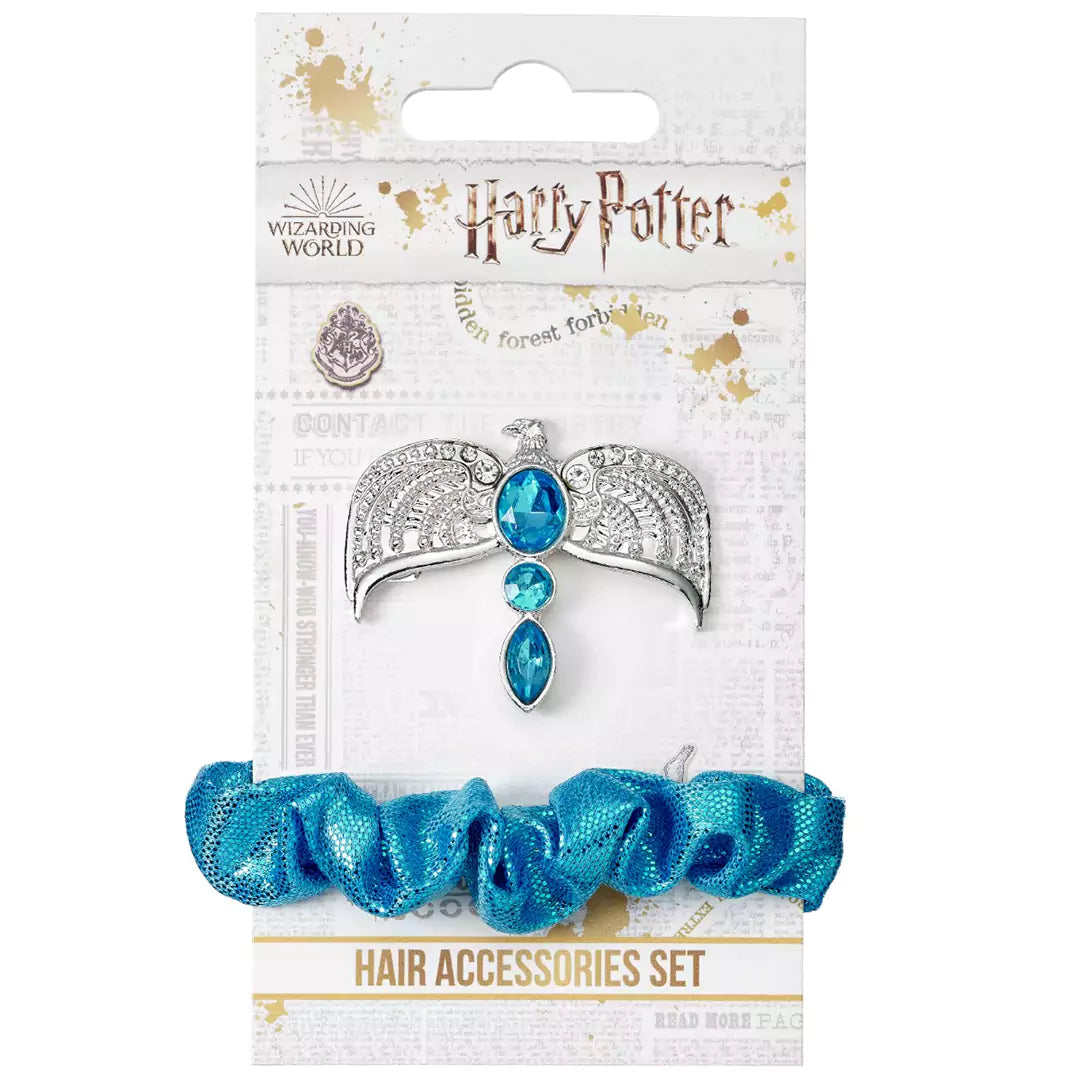 Chouchou et barrette du Set d’accessoires pour cheveux Diadème de Serdaigle - Harry Potter, parfaits pour les fans de la saga souhaitant illuminer leurs coiffures avec élégance.