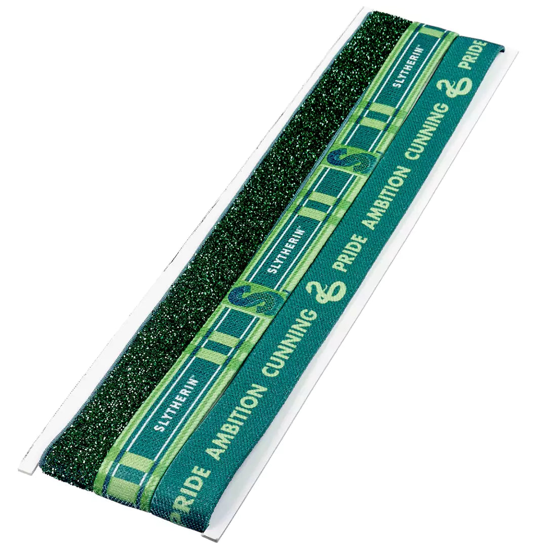 Set de bandeaux pour cheveux Serpentard - Harry Potter, trois bandeaux confortables parfaits pour ajouter une touche de magie à votre style quotidien.
