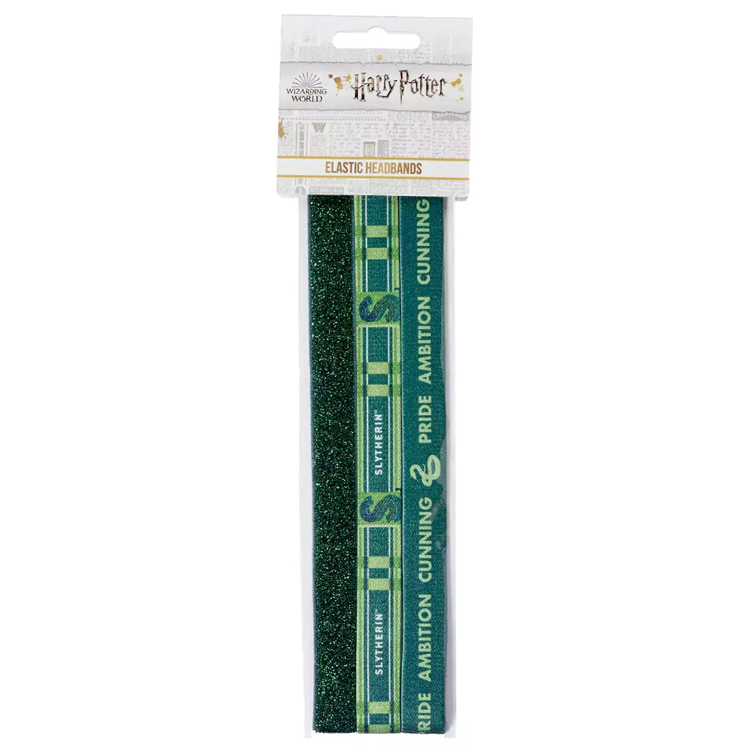 Set de bandeaux pour cheveux Serpentard - Harry Potter, parfait pour montrer votre loyauté à la maison Serpentard avec style.
