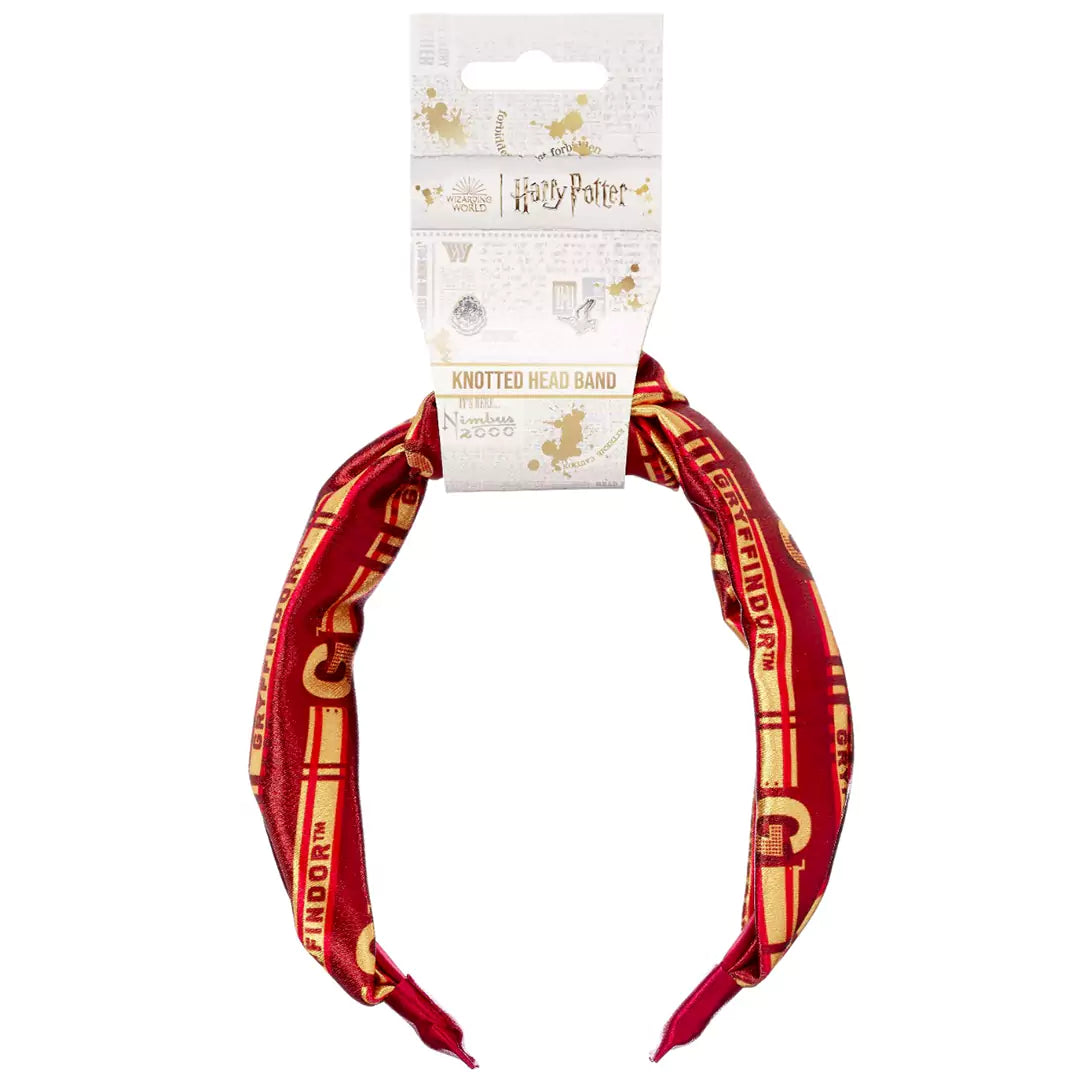 Serre-tête nœud Gryffondor - Harry Potter, un accessoire élégant en polyester et plastique, idéal pour tous les âges et pour tous ceux qui adorent l'univers de J.K. Rowling.