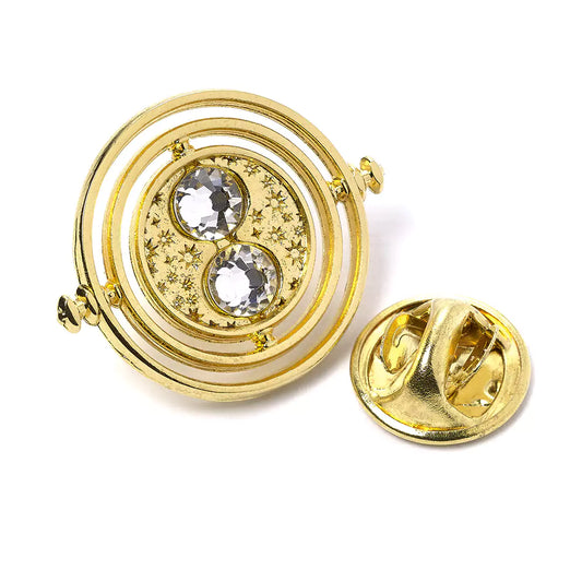 Pin’s Retourneur de temps immobile, accessoire métal plaqué de 2 cm pour ajouter une touche de mystère à votre tenue.