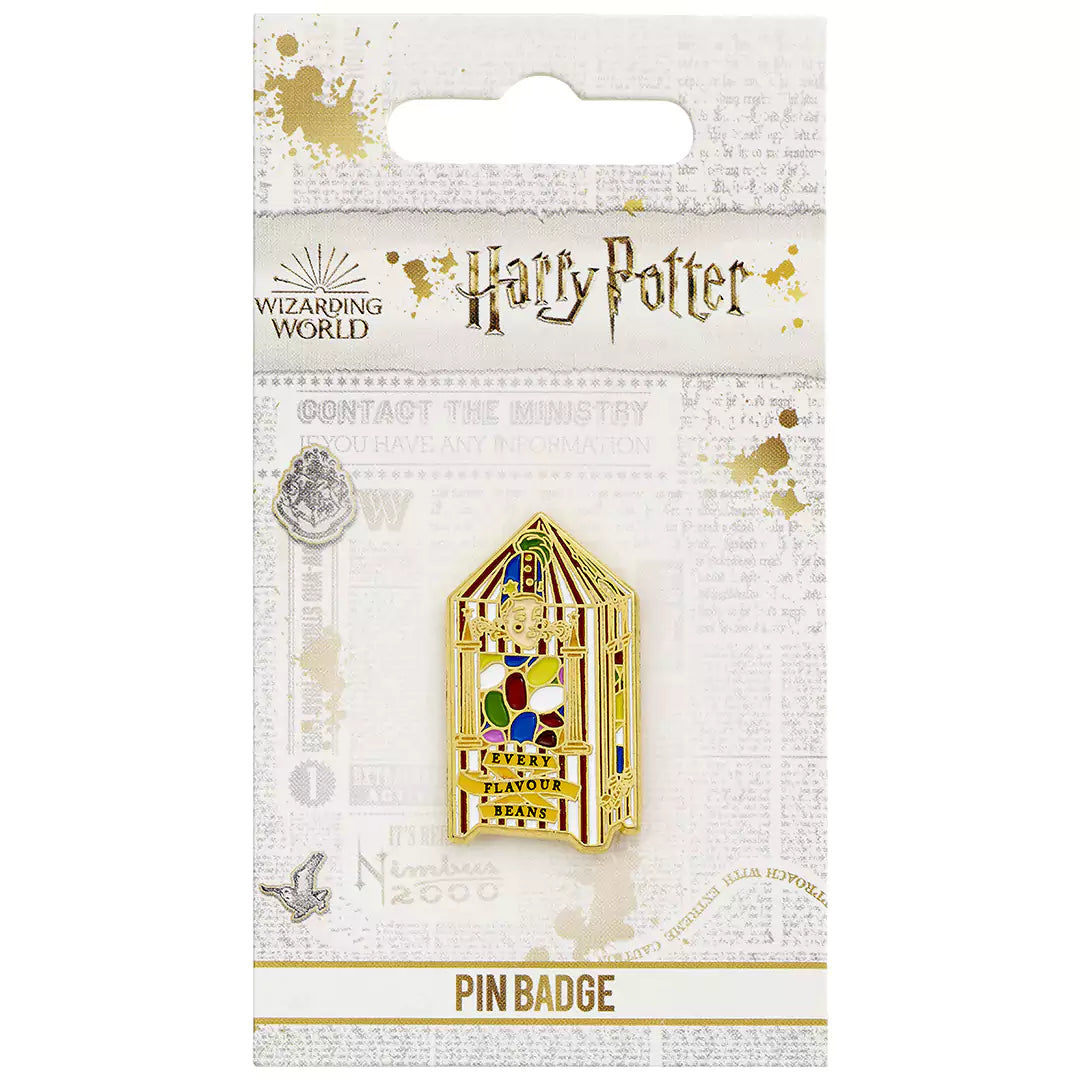 Détail des Pin’s Dragées de Bertie Crochue - Harry Potter, mettant en avant la qualité en métal et émail pour un accessoire magique.