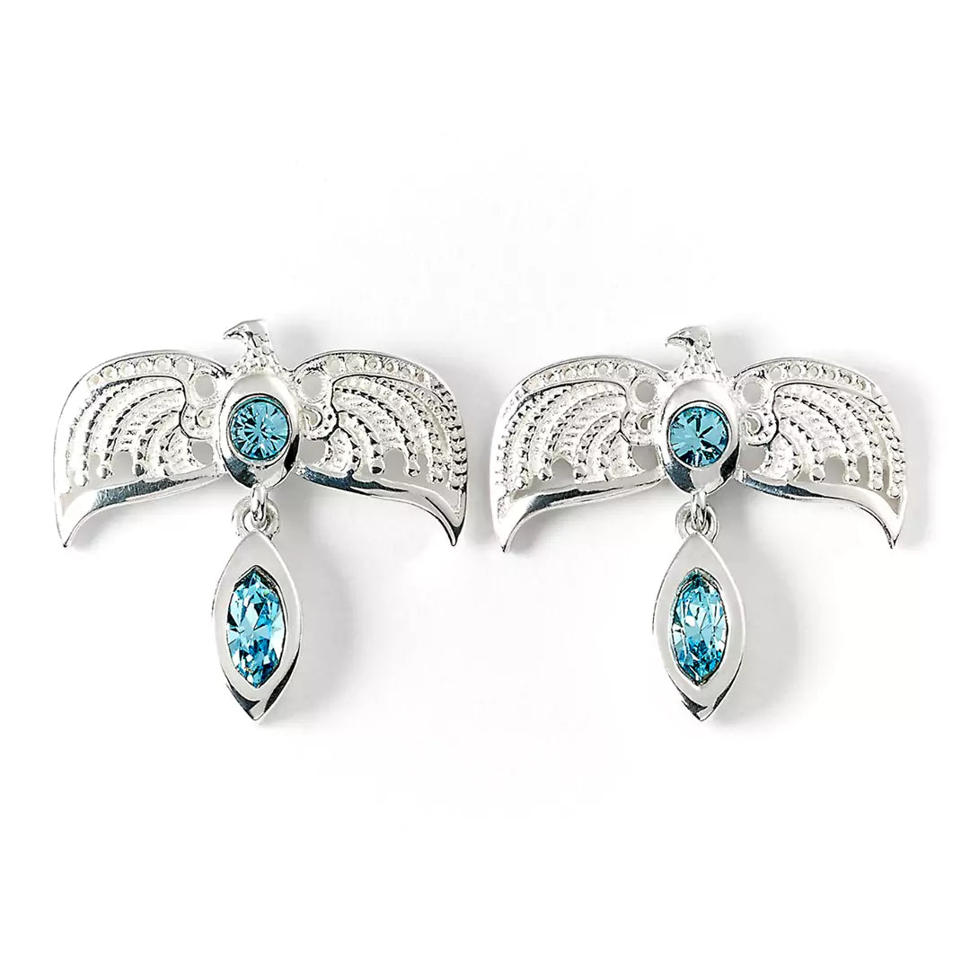 Boucles d’oreille en argent 925ème Diadème de Serdaigle, bijou élégant avec un design inspiré de l'univers magique, parfait pour un look sophistiqué.