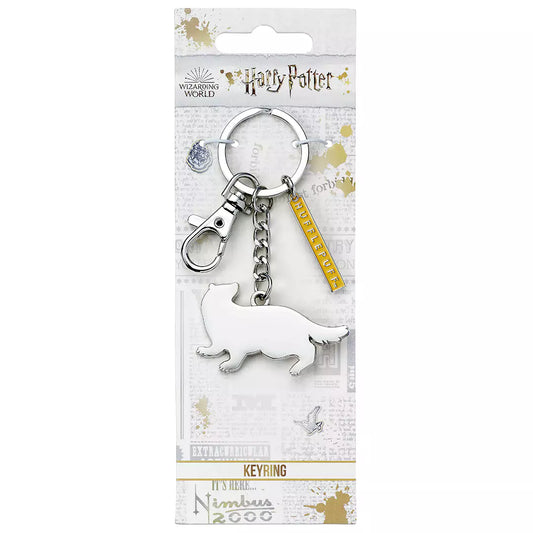 Porte-clés Plaque Poufsouffle - Harry Potter en détail, mettant en valeur son design artistique, symbole de bravoure et d'entraide.