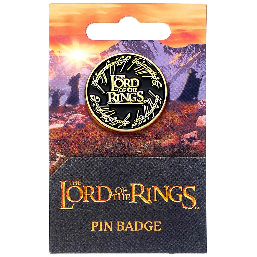 Pin’s Logo Anneau Unique - Le Seigneur des Anneaux : un accessoire captivant qui évoque l'univers fantastique de la Terre du Milieu, conçu en alliage de zinc de haute qualité. Parfait pour les fans de Tolkien.