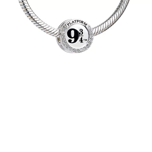 Détails éclatants de la Perle Plateforme 9 3/4 en Argent 925ème avec cristaux - Harry Potter, symbole d'élégance et d'univers sorcier.