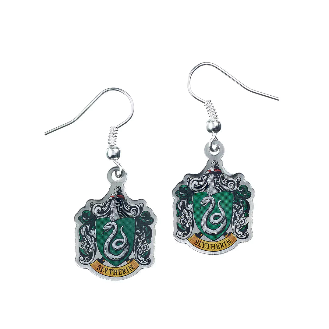 Boucles d’oreilles Armoirie de Serpentard, élégantes et captivantes, parfaites pour les passionnés de l'univers magique de Harry Potter.
