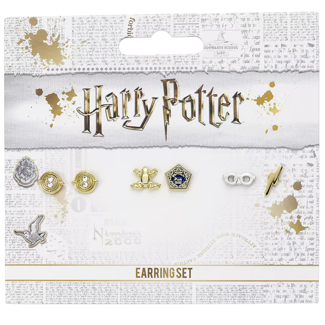 Boucles d’oreilles Harry Potter avec design inspiré des Retourners de Temps, parfaits pour les fans de magie.