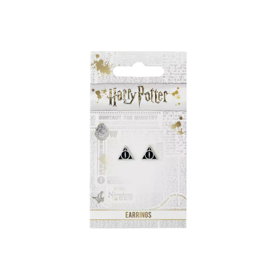 Boucles d’oreilles puces - Reliques de la Mort - Harry Potter, design chic évoquant l'univers enchanteur de la saga pour affirmer votre passion.