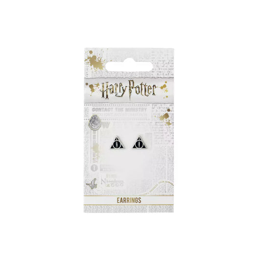 Boucles d’oreilles puces - Reliques de la Mort - Harry Potter, design chic évoquant l'univers enchanteur de la saga pour affirmer votre passion.