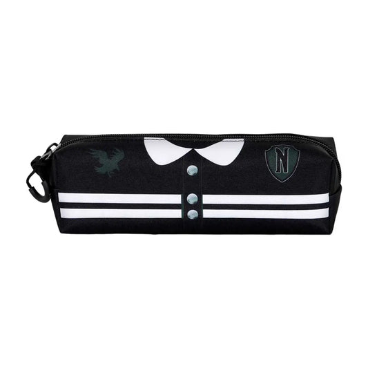 Trousse Uniforme de Wednesday - Accessoire pratique et stylé pour ranger vos fournitures scolaires et cosmétiques.