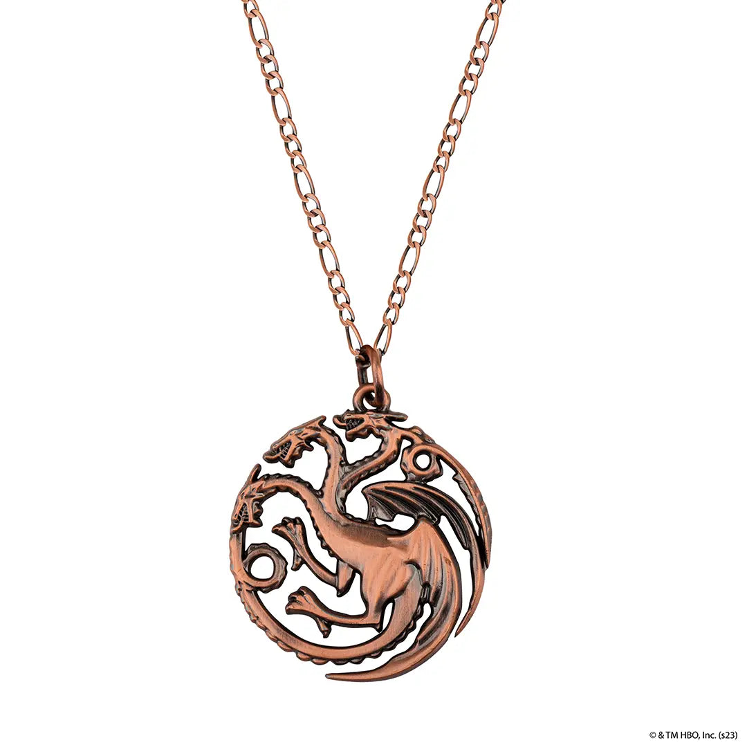 Collier blason Targaryen - Game of Thrones, un bijou emblématique avec un design de dragon irrésistible.