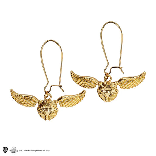 Boucles d’oreilles Vif d’or - Harry Potter, un bijou élégant inspiré de l'univers magique, parfait pour les fans de Quidditch.