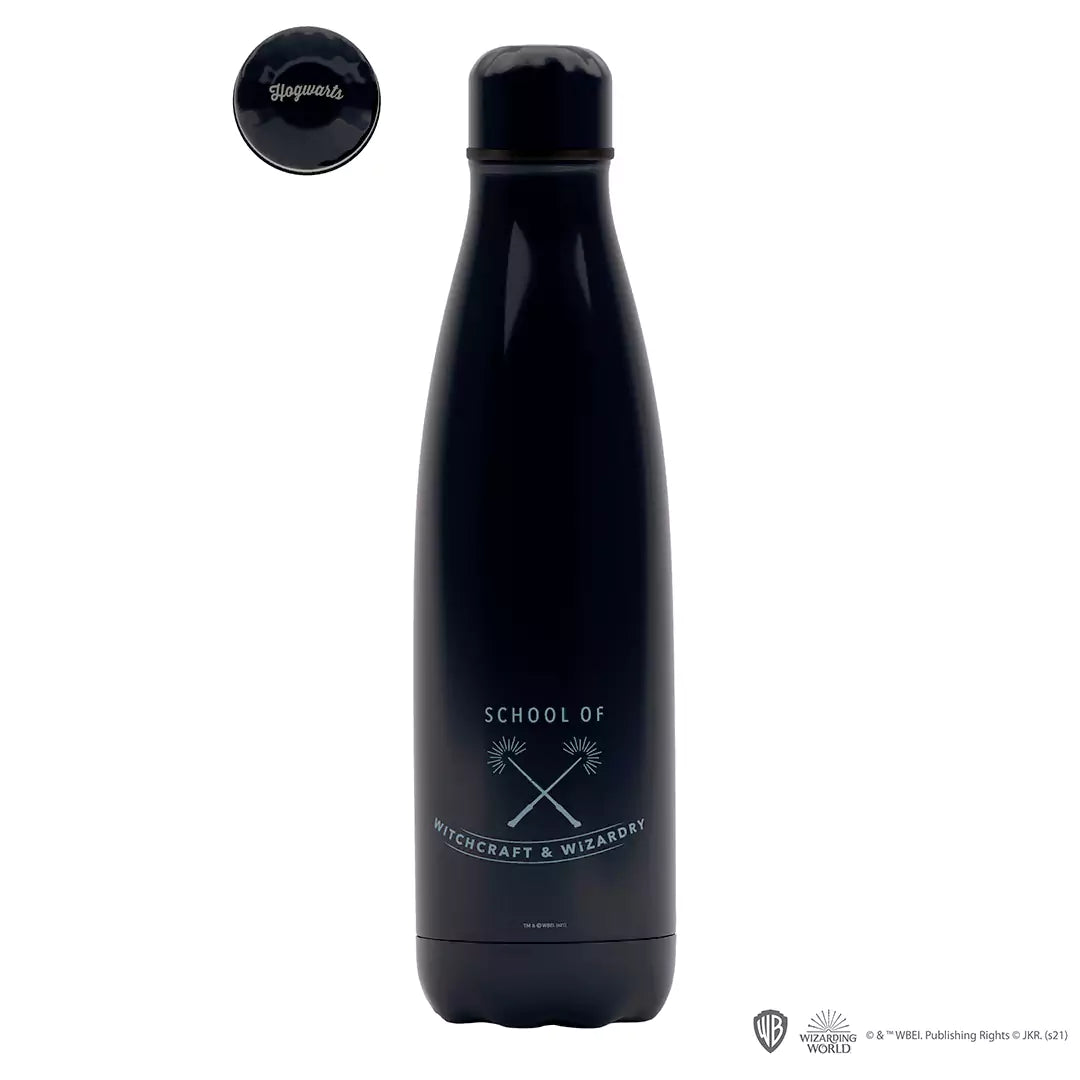 Bouteille isotherme 500ml - Poudlard sombre - Harry Potter, design élégant en acier inoxydable, idéale pour les fans de magie, gardant vos boissons à la température parfaite.