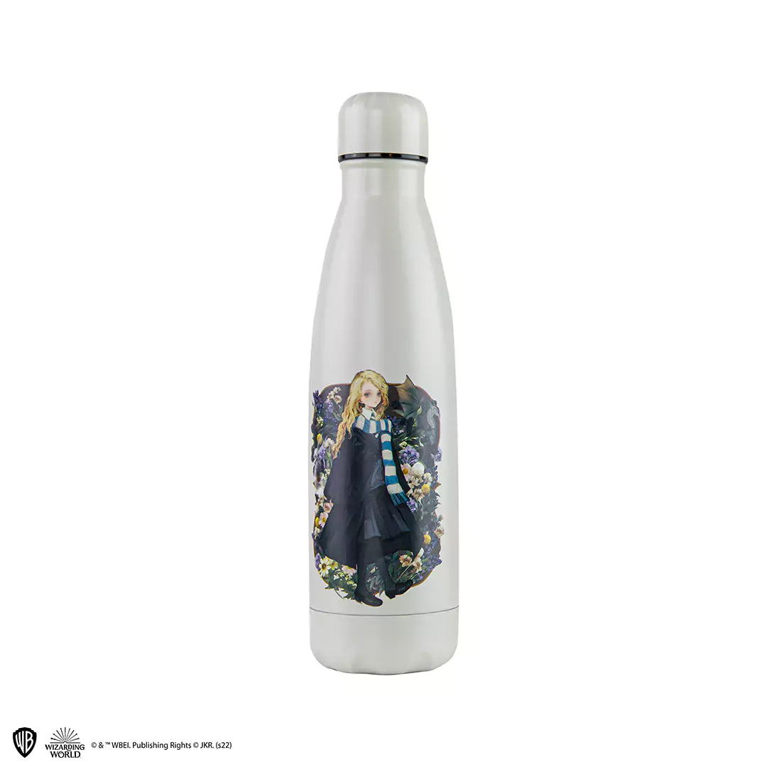 Bouteille isotherme 500ml avec portrait de Luna Lovegood, emblème de la sorcellerie dans Harry Potter.