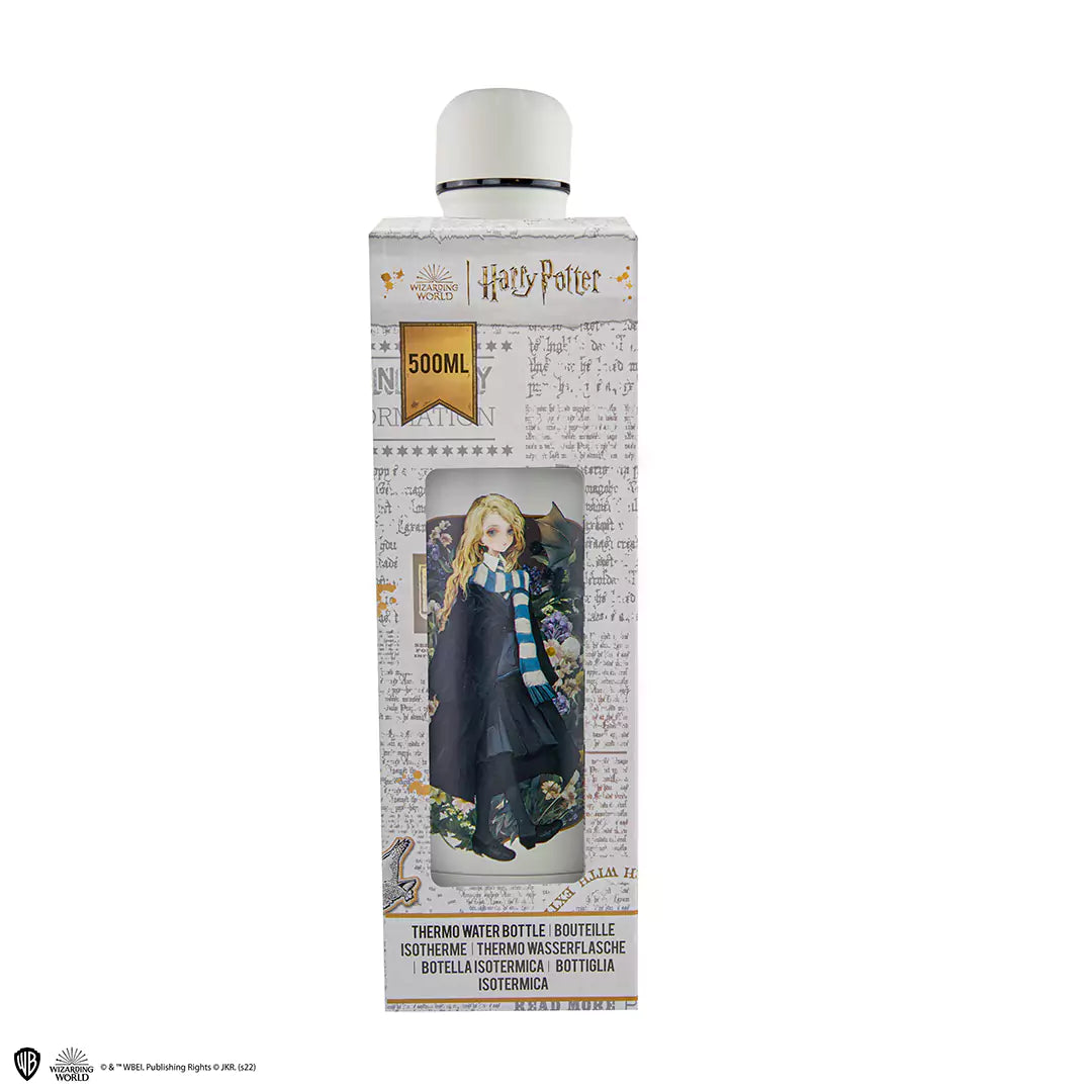 Bouteille isotherme 500ml avec portrait captivant de Luna Lovegood - Harry Potter, parfaite pour les amateurs de magie et d'hydratation.