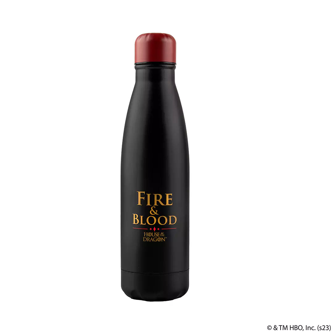 Détail du blason Targaryen sur la Bouteille isotherme 500ml - Game of Thrones, un accessoire incontournable pour les fans.
